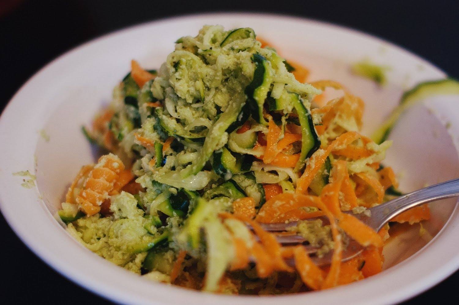 Spaghetti di Zucchine con Pesto al  Cocco