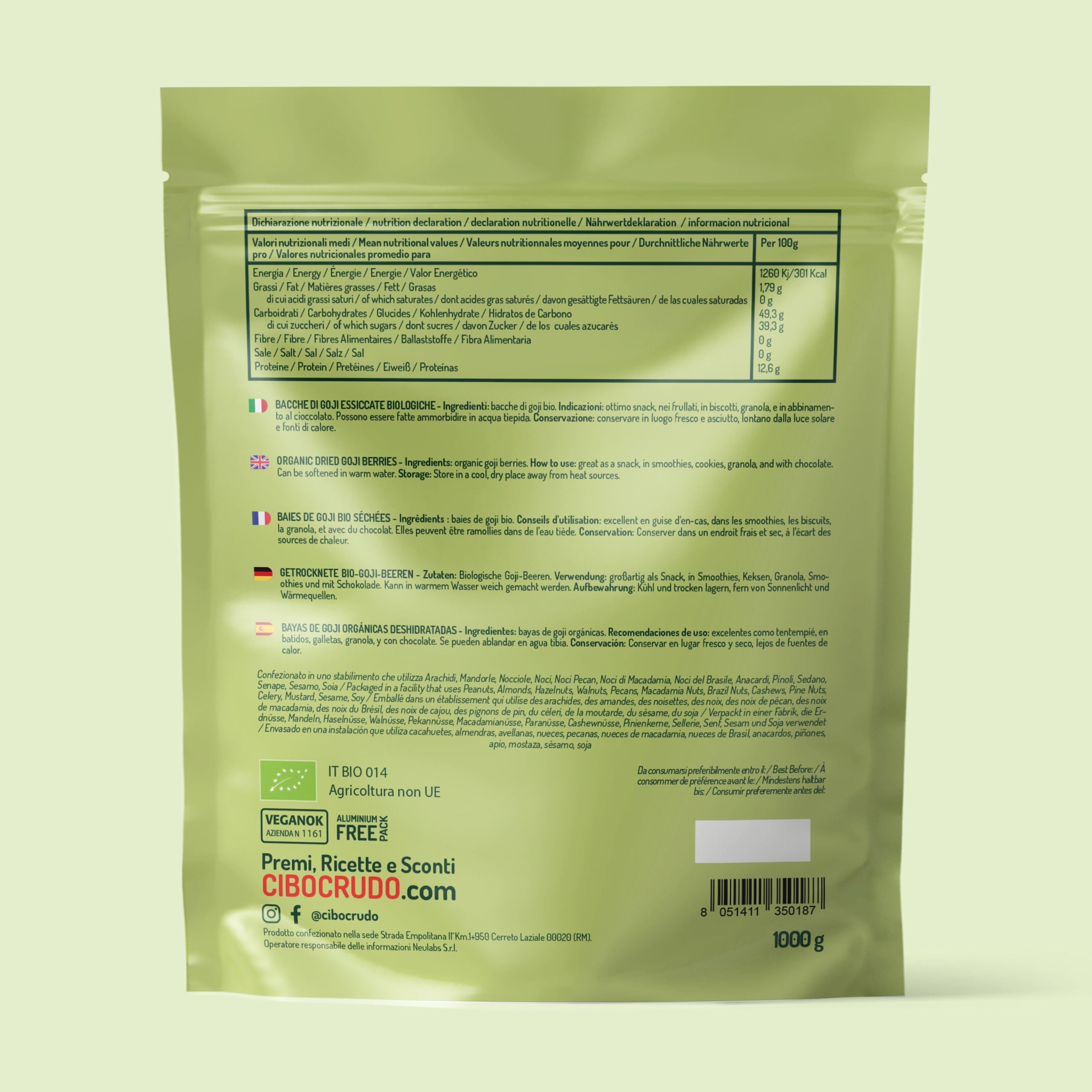 Bacche Di Goji Disidratate Crude Premium Quality Bio 2