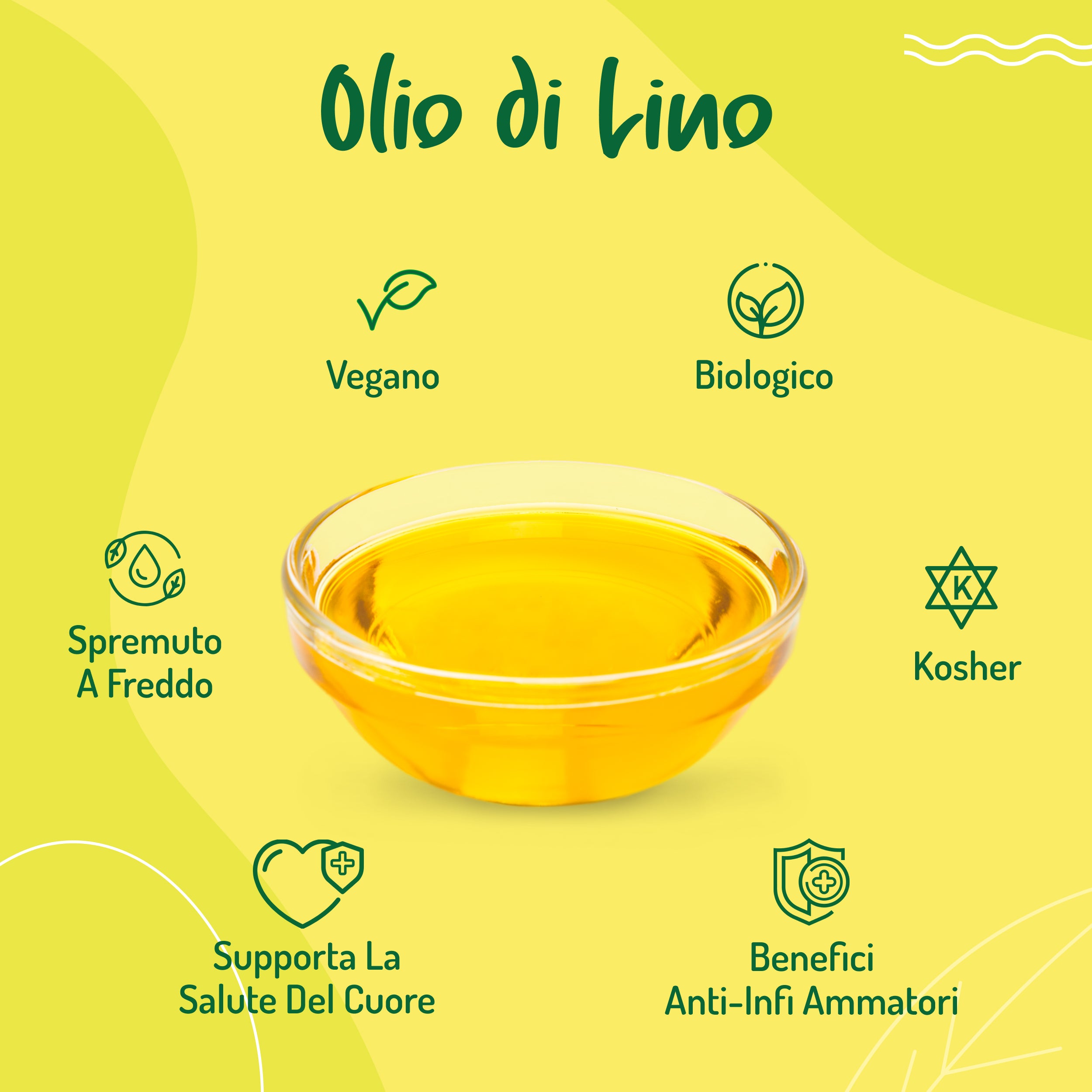 Olio di Semi di Lino spremuto a freddo Crudo e Bio