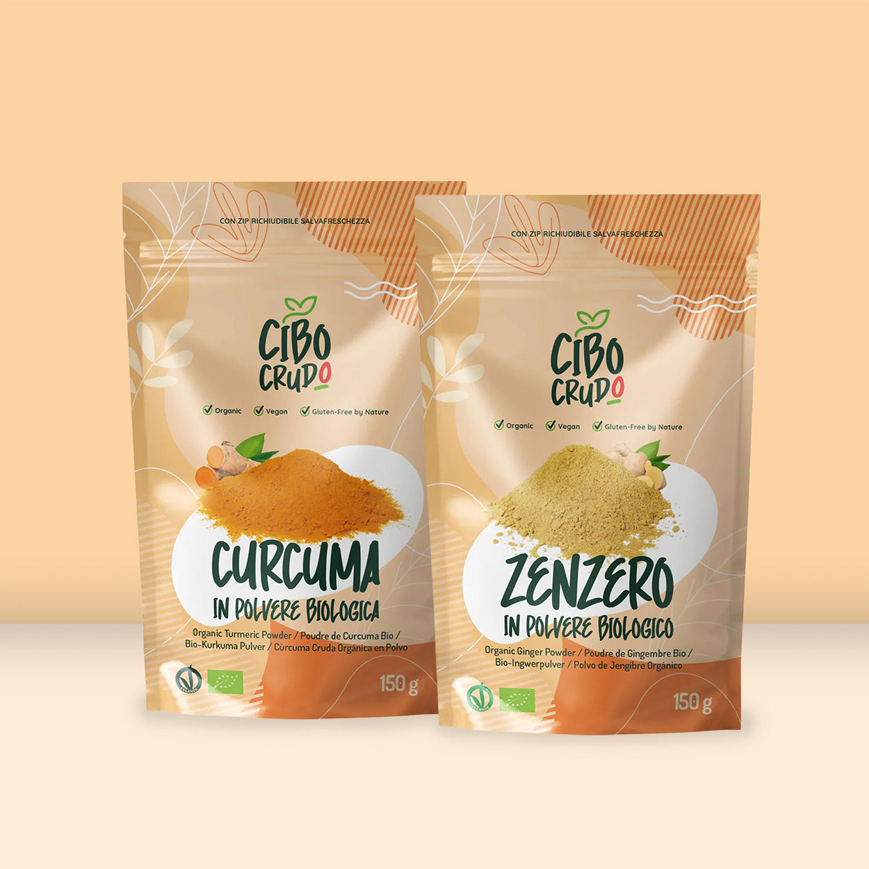 Box Curcuma e Zenzero Bio in Polvere - 2 Pack da 150 g